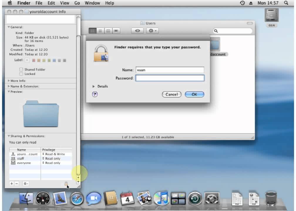 setting permissions on ntfs drives for mac